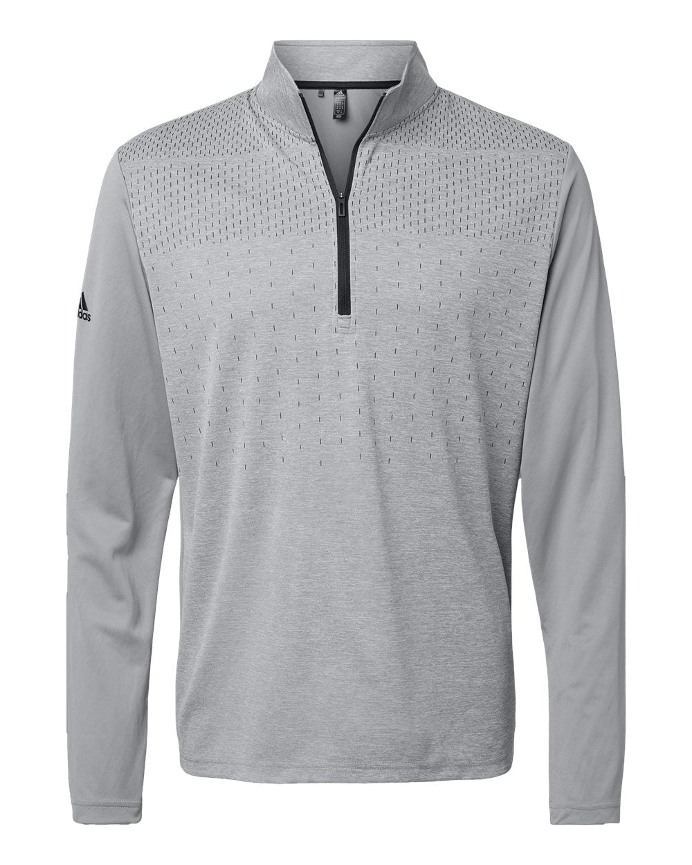 Adidas - Heather Block Print Quarter-Zip Pullover - A522