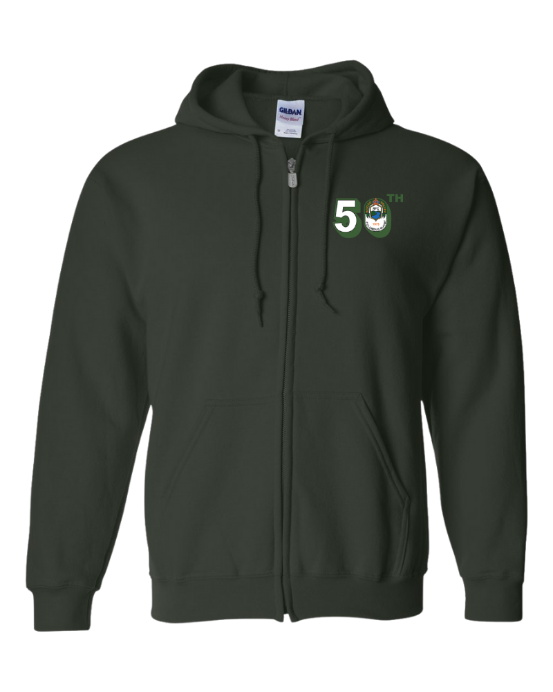 Columbus Rugby - Gildan® - Heavy Blend™ Full-Zip Hooded Sweatshirt - 18600 - 50th