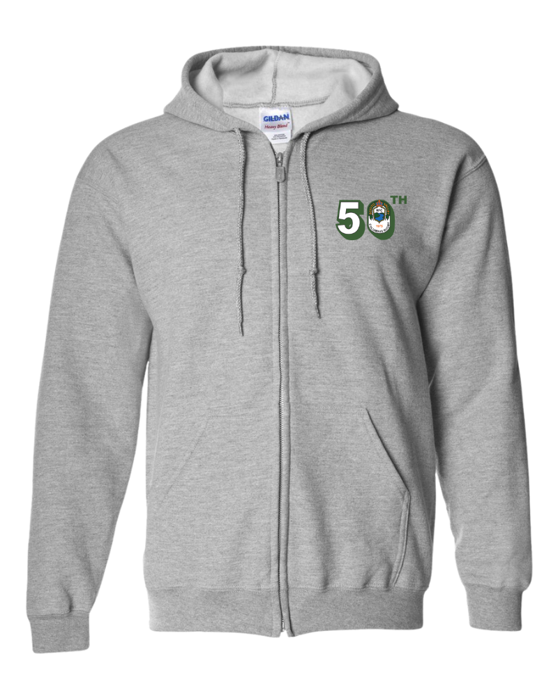 Columbus Rugby - Gildan® - Heavy Blend™ Full-Zip Hooded Sweatshirt - 18600 - 50th