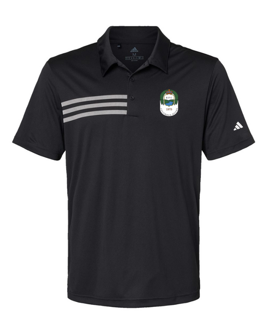 Columbus Rugby - Adidas - Men's 3-Stripe Chest Polo - A324 - Crest