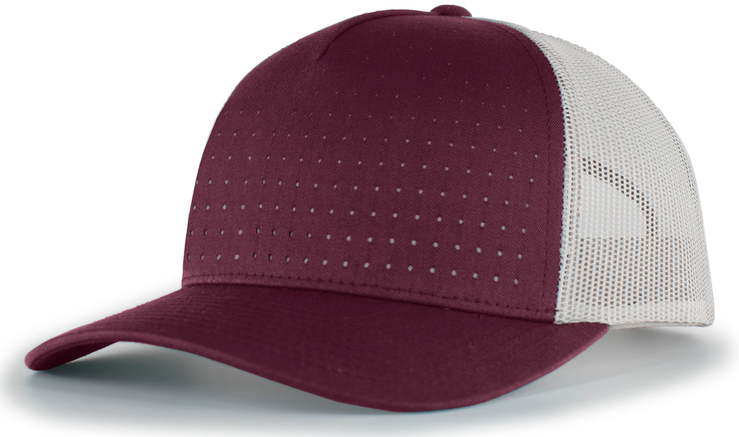 PACIFIC HEADWEAR - PERFORATED 5-PANEL TRUCKER SNAPBACK CAP
