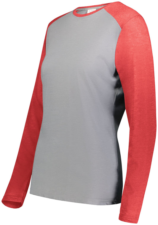 AUGUSTA SPORTSWEAR - LADIES GAMEDAY VINTAGE LONG SLEEVE TEE