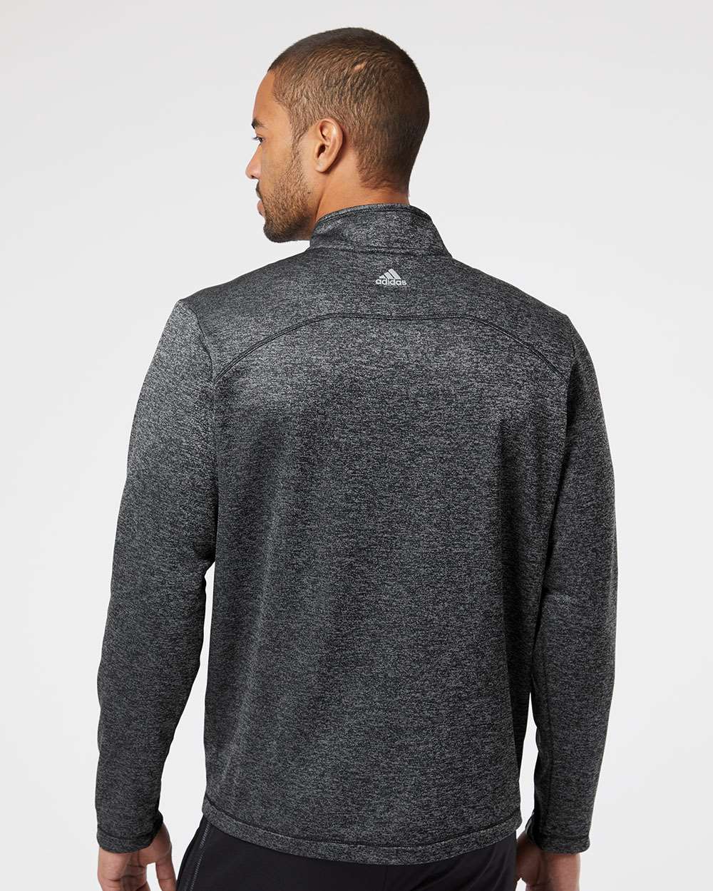 Adidas - Brushed Terry Heathered Quarter-Zip Pullover - A284