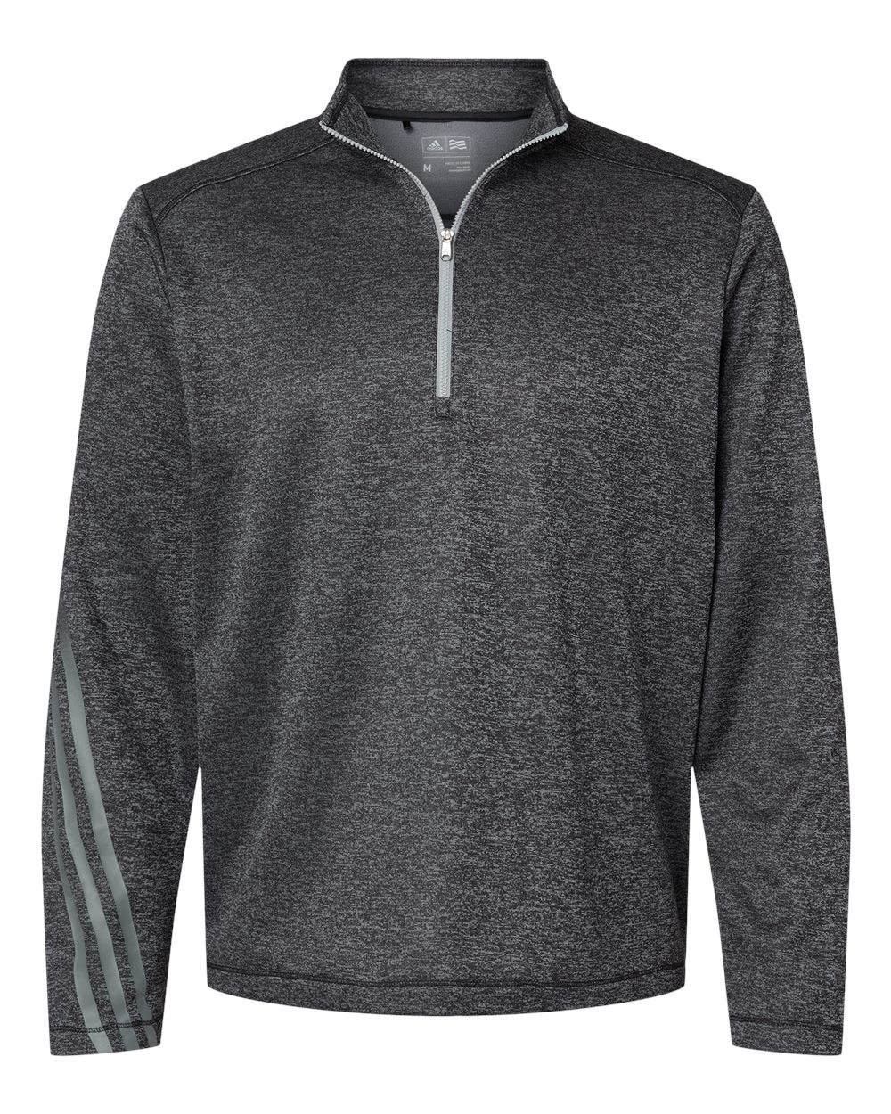 Adidas - Brushed Terry Heathered Quarter-Zip Pullover - A284