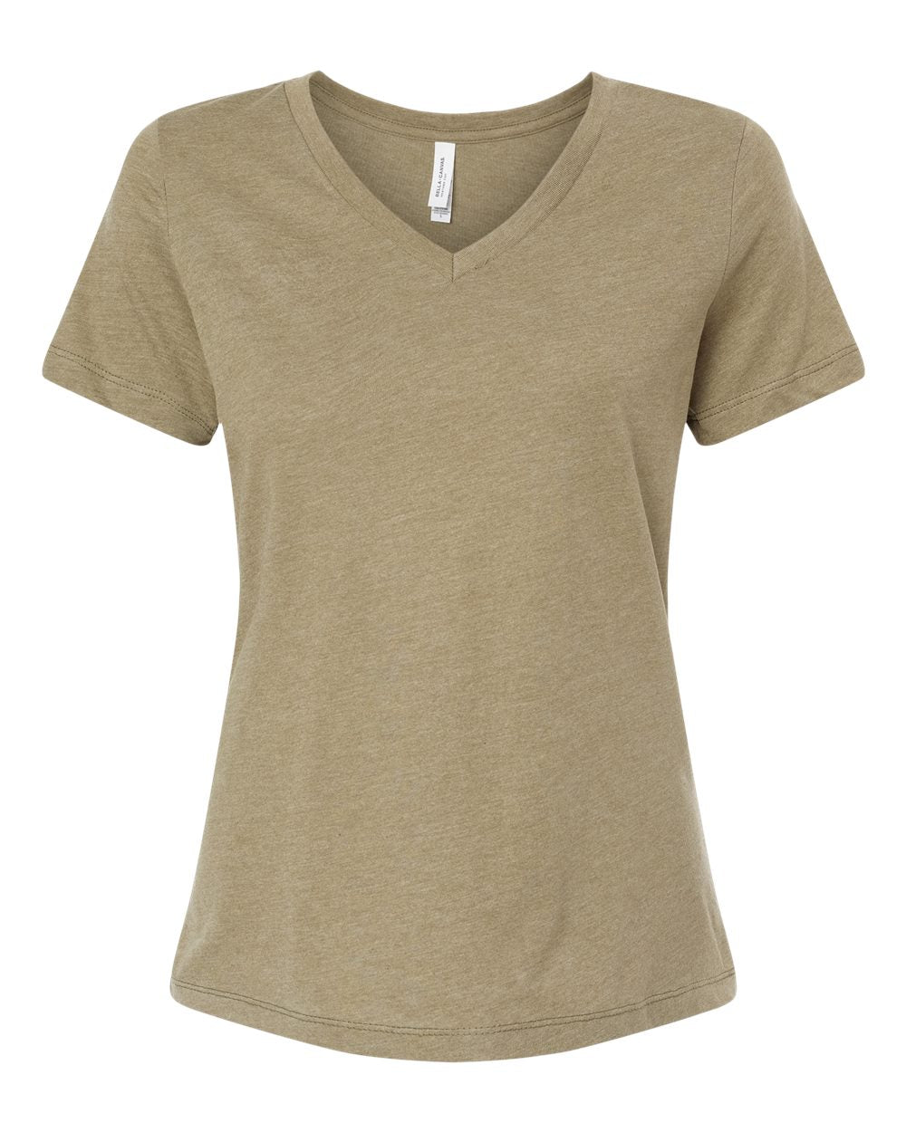 BELLA + CANVAS - Women's Relaxed Heather CVC V-Neck Tee - 6405CVC