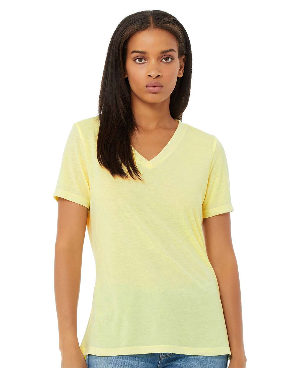 BELLA + CANVAS - Women's Relaxed Triblend Short Sleeve V-Neck Tee - 6415