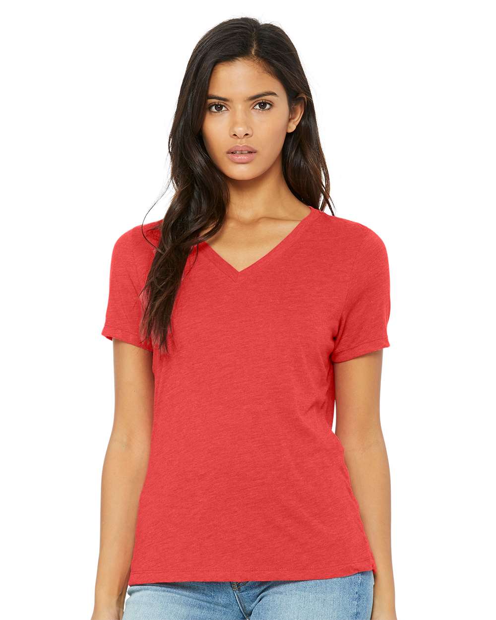 BELLA + CANVAS - Women's Relaxed Triblend Short Sleeve V-Neck Tee - 6415