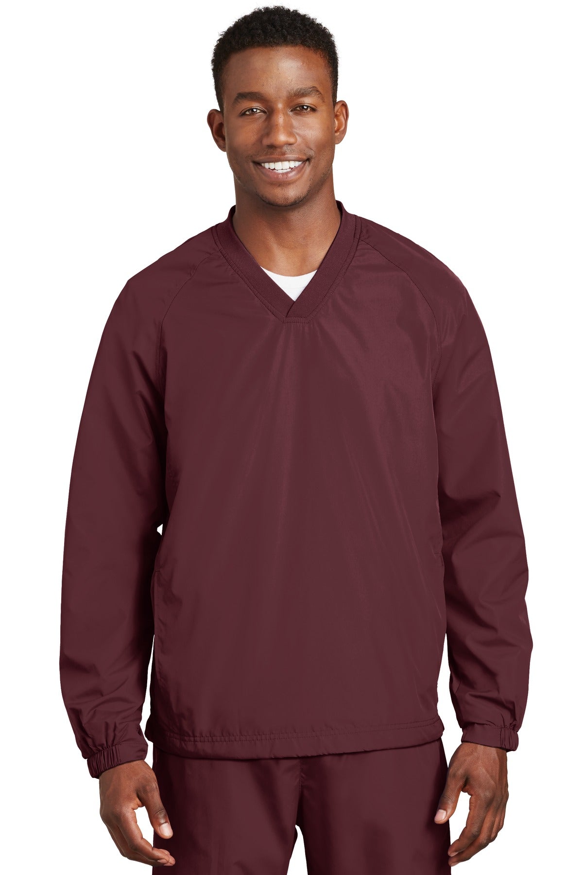 Sport-Tek® V-Neck Raglan Wind Shirt. JST72