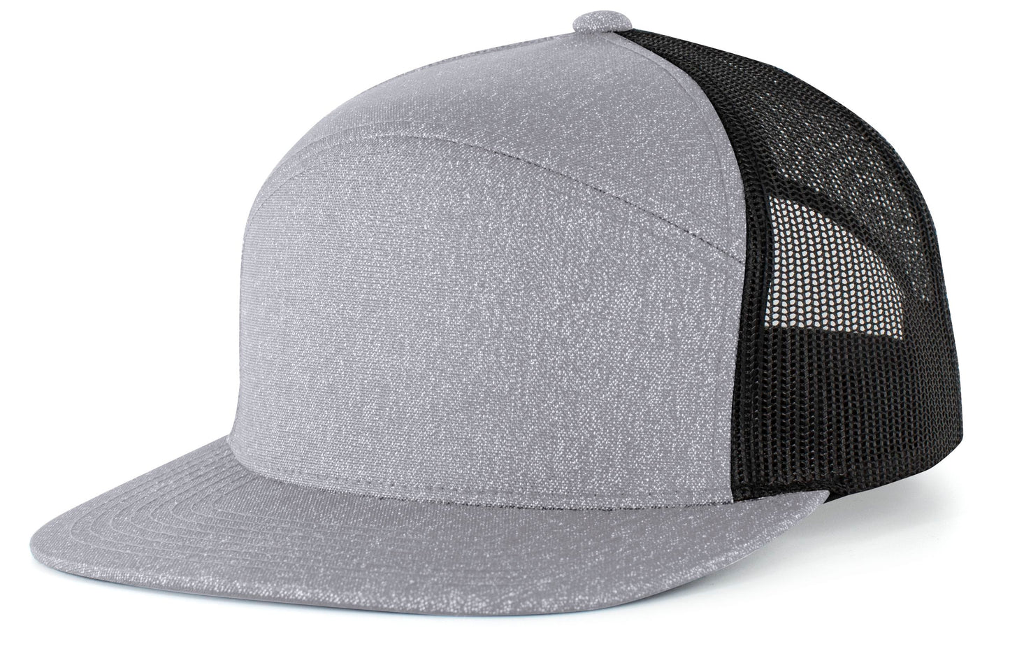 PACIFIC HEADWEAR - HEATHER 6-PANEL ARCH TRUCKER SNAPBACK CAP