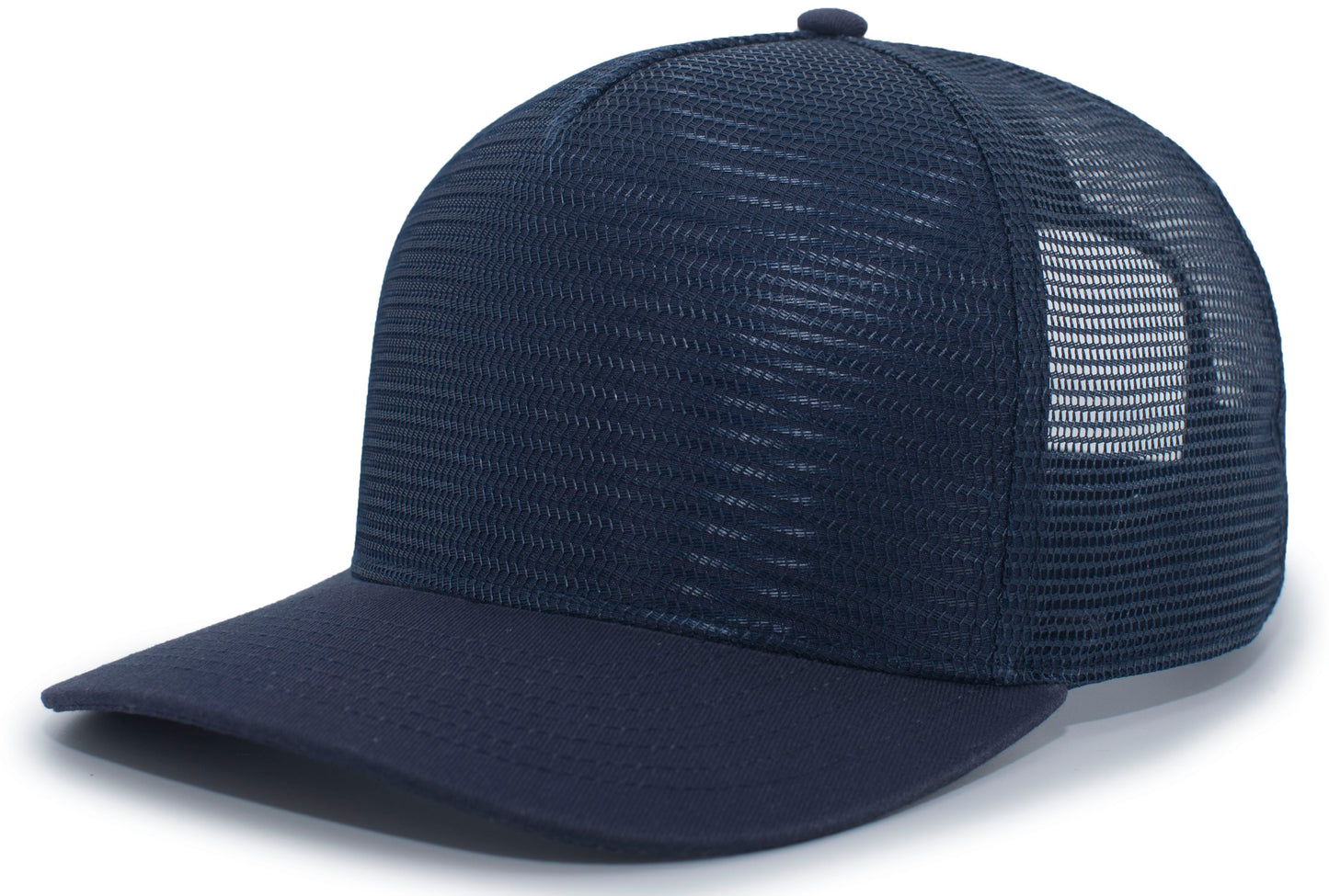 PACIFIC HEADWEAR - 5-PANEL MESH OVERLAY TRUCKER SNAPBACK - P724
